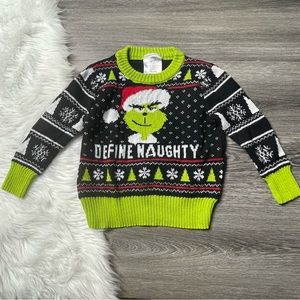 Grinch Ugly Christmas Sweater Toddler 18mo Define Naughty